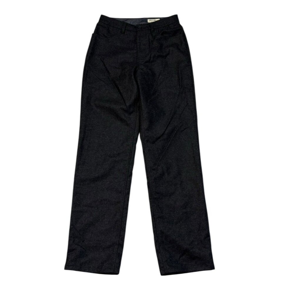 -NWOT Eddie Bauer Pant Womens Size 4 Gray Wool Blend Straight Leg Lined Acadamia